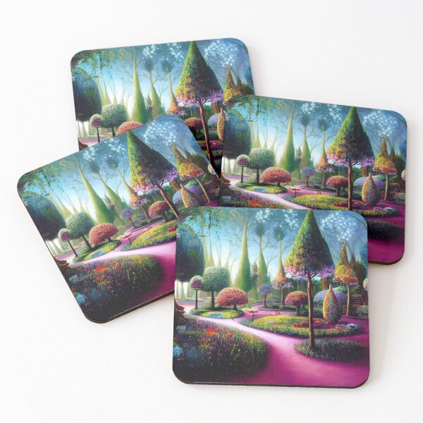 Item preview, Fantasy Art Forest, Fairytale, Magical Garden Painting designed and sold by SunDoor Art.