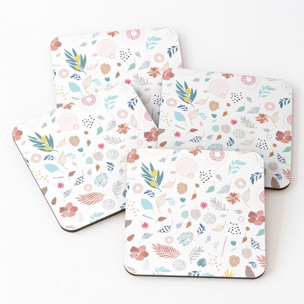 Item preview, Tropical Cartoon Leaves And Floral Pattern designed and sold by MakeitMelo.