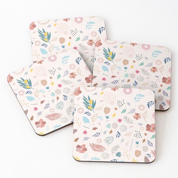 Item preview, Tropical Cartoon Leaves And Floral Pattern designed and sold by MakeitMelo.