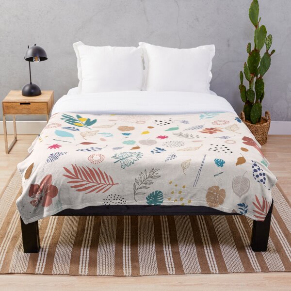 Item preview, Tropical Cartoon Leaves And Floral Pattern designed and sold by MakeitMelo.