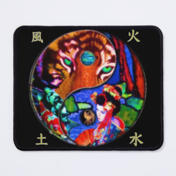 Item preview, Golden Elements - Earth Wind Fire Water Yin Yang Koi Bon Odori Tiger designed and sold by galavantmedia74.