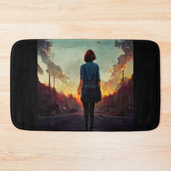 Item preview, Life is Strange style, Max infront of burning Arcadia bay - AI Art designed and sold by Vocky5.