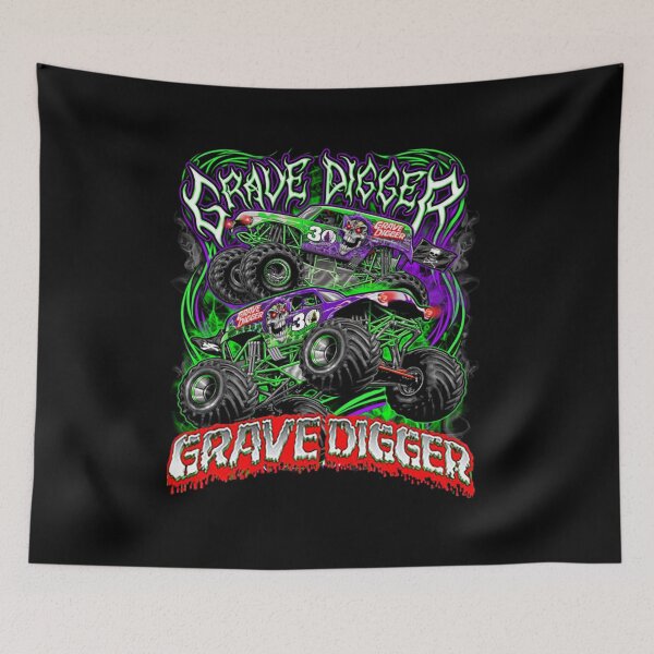 Item preview, monster jam grave digger monster truck Art Fans   designed and sold by ZombieShope.