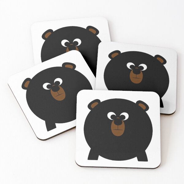Item preview, A cartoonish round black bear VI designed and sold by BrachiaST.