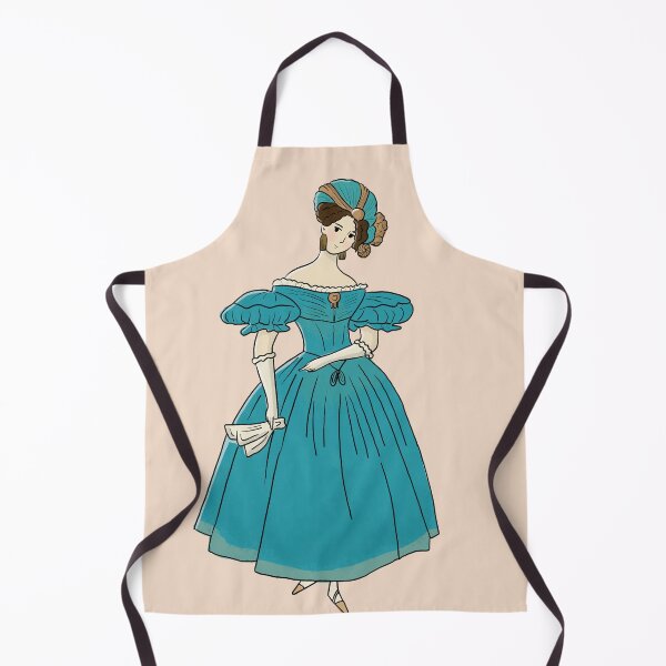 Item preview, Cute 1830s Blue Gown Watercolor Fashion Illustration designed and sold by MariOyama.