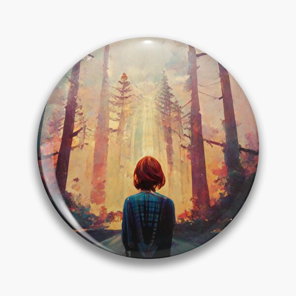 Item preview, Life is Strange style, Max infront of burning forrest - AI Art designed and sold by Vocky5.