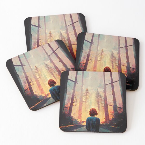 Item preview, Life is Strange style, Max infront of burning forrest - AI Art designed and sold by Vocky5.