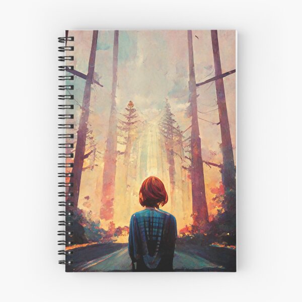 Item preview, Life is Strange style, Max infront of burning forrest - AI Art designed and sold by Vocky5.