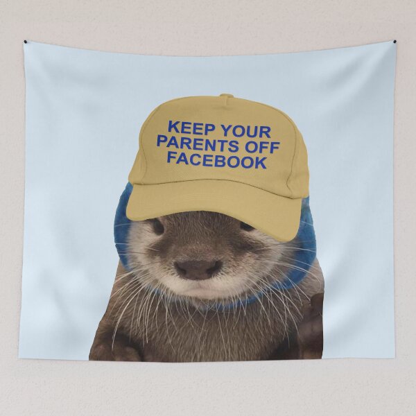 Item preview, Keep Your Parents Off Facebook - Funny Otter Joke Meme designed and sold by Picket Club.