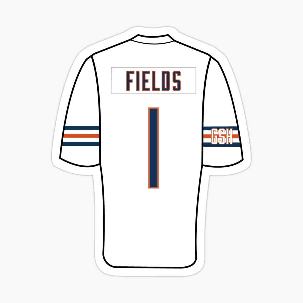 Justin Fields Jersey Sticker for Sale by bsweat