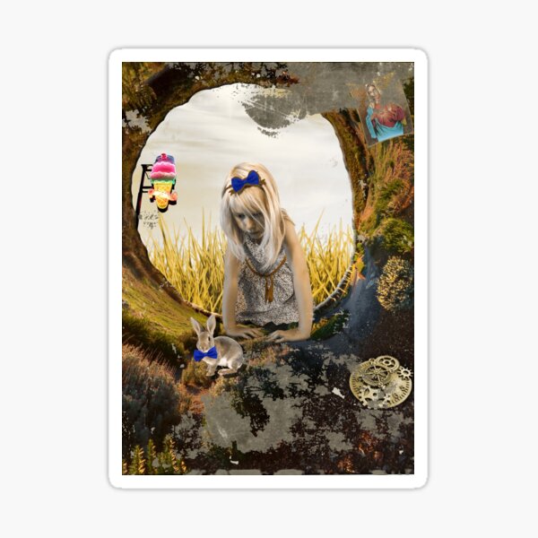 Alice in Wonderland - in the rabbit hole Sticker