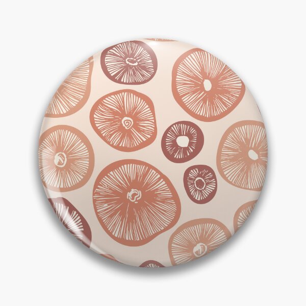 Item preview, Mushrooms caps hand drawn linocut seamless pattern designed and sold by Kizuneko.
