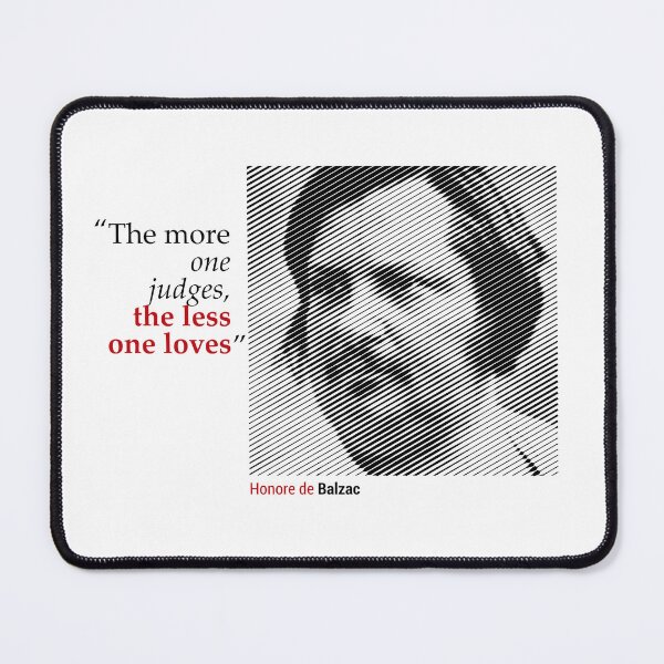 Item preview, Honore de Balzac's Portrait with a Love Quote designed and sold by emotica.