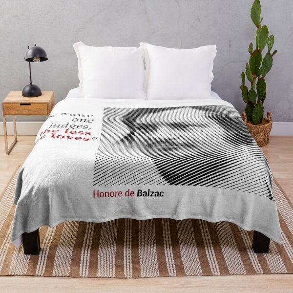 Item preview, Honore de Balzac's Portrait with a Love Quote designed and sold by emotica.