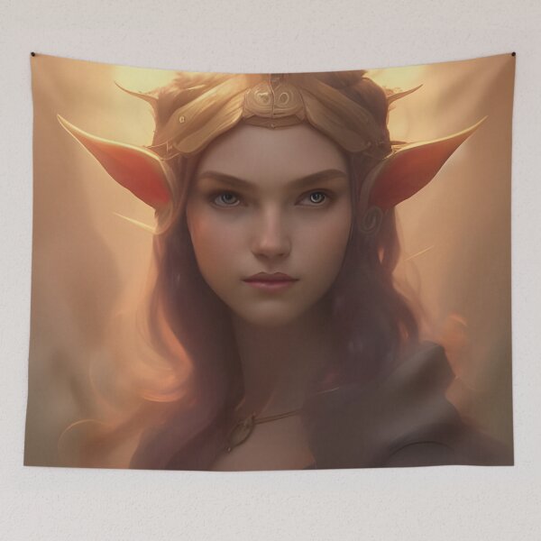 Item preview, Beautiful Fantasy Elf Princess Golden Artwork  designed and sold by Eliteijr.