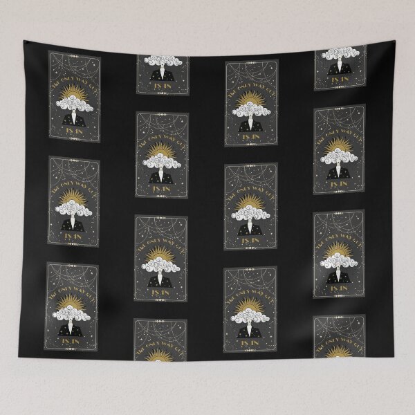 Item preview, Magical Vintage Tarot Card, The Only Way Out is in Comforter designed and sold by MagicWolfStar.