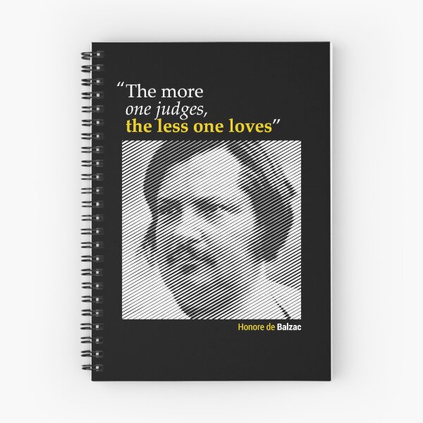 Item preview, Honore de Balzac's Portrait with a Love Quote (inverse) designed and sold by emotica.