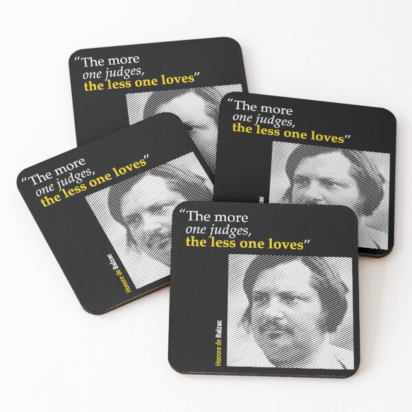 Item preview, Honore de Balzac's Portrait with a Love Quote (inverse) designed and sold by emotica.