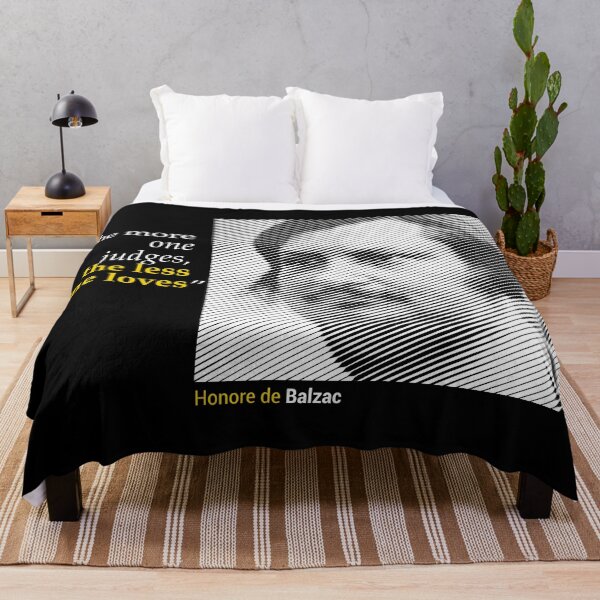 Item preview, Honore de Balzac's Portrait with a Love Quote (inverse) designed and sold by emotica.