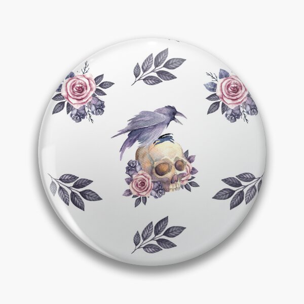 Item preview, Crows, Skull & Rose Print designed and sold by ARTificentPR.