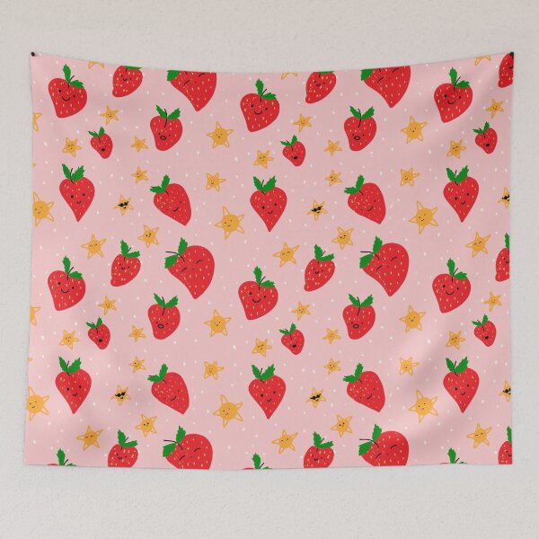 Item preview, Hand drawn strawberry pattern designed and sold by SakuraLemonDS.