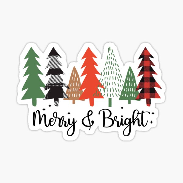 MERRY & BRIGHT CHRISTMAS STICKER BOOK. [Book]