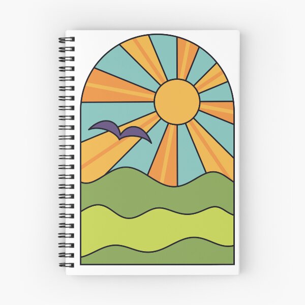Aperçu de l'œuvre Soleil Paysage Vitrail créée et vendue par Cute Curations.