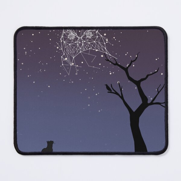 Item preview, A CAT AND AN OWL a STARRY SKY SPOOKY SEASON CONSTELLATION an owl and a cat designed and sold by JadedVintage.