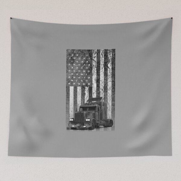Item preview, American Trucker - Our Country Runs on Truckers designed and sold by BlackGrain.
