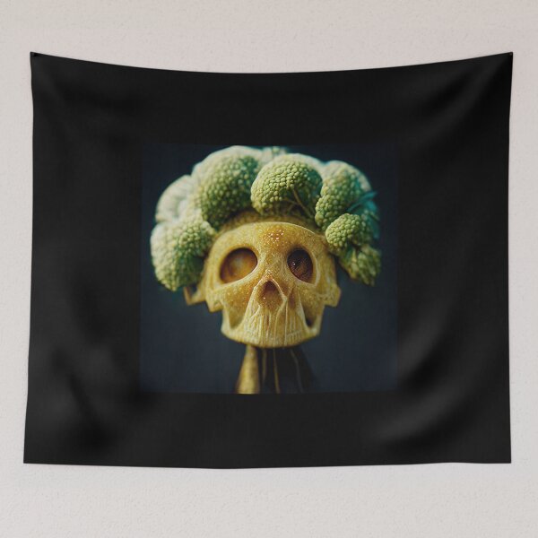 Item preview, Broccoli - The real alien brains on a skull - AI Art designed and sold by Vocky5.