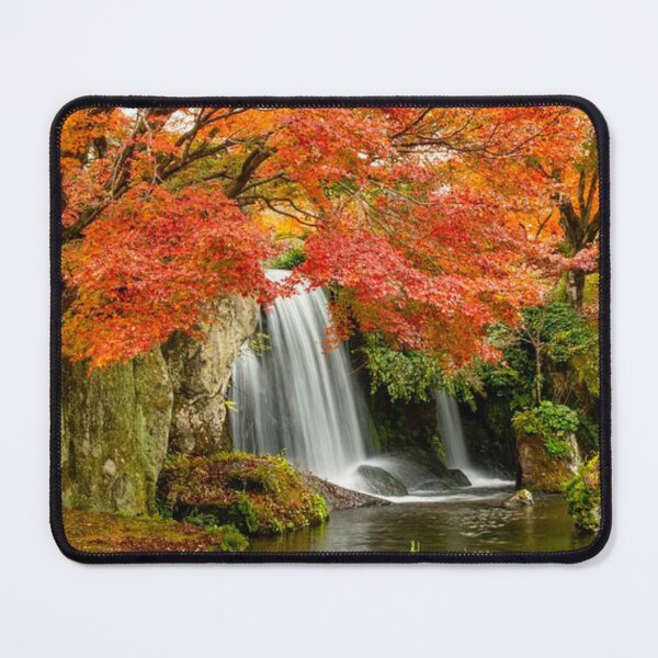 Item preview, Beautiful waterfall inside the autumn forest designed and sold by Durgaa D.