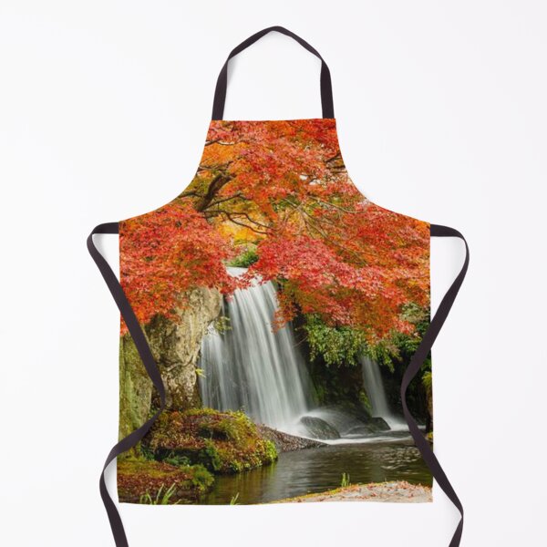 Item preview, Beautiful waterfall inside the autumn forest designed and sold by Durgaa D.
