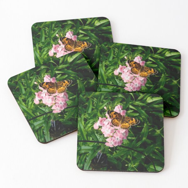 Artikelvorschau, Schmetterling auf rosa Blumen entworfen und verkauft von PowerfulPhotos.