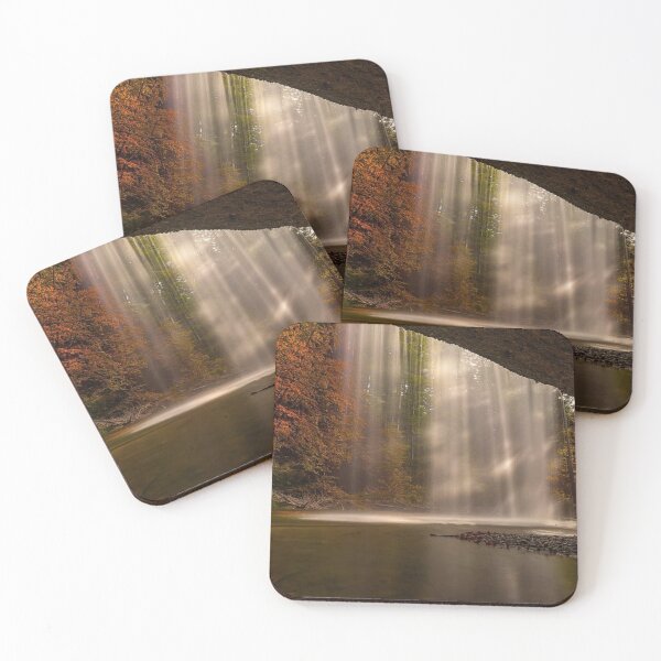 Item preview, Beautiful waterfall inside the autumn forest designed and sold by Durgaa D.