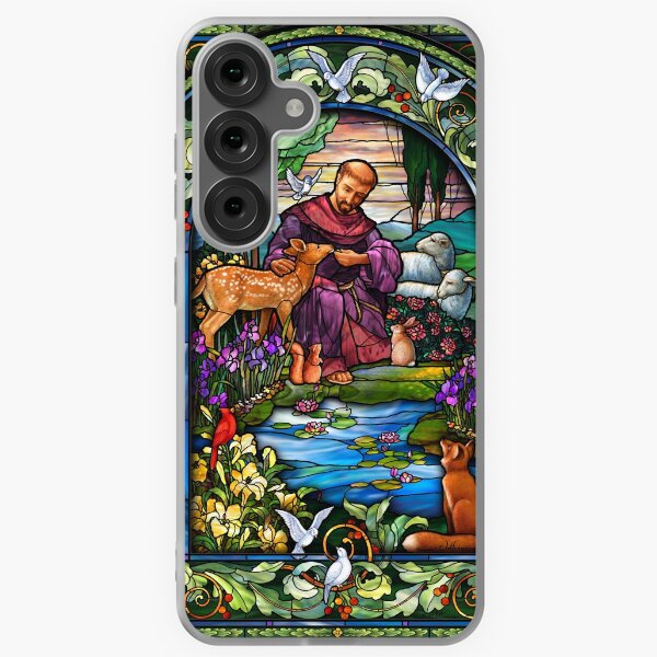 Item preview, St. Francis Stained Glass designed and sold by Halcyon-Studio.