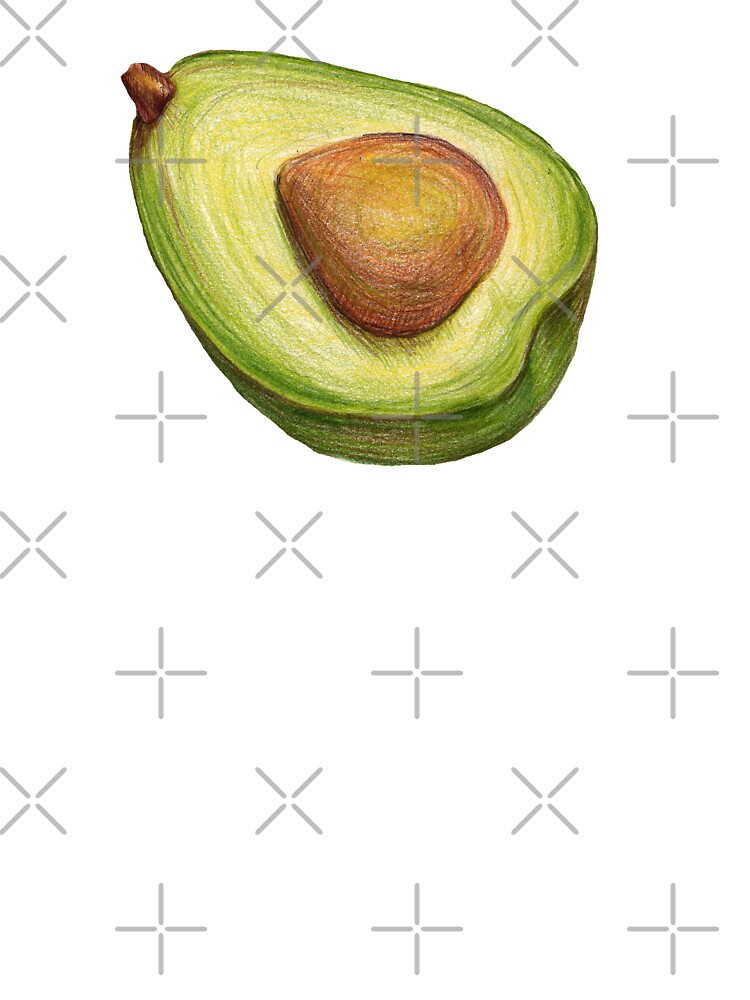 Avocado. color pencil Art Print for Sale by lisenok