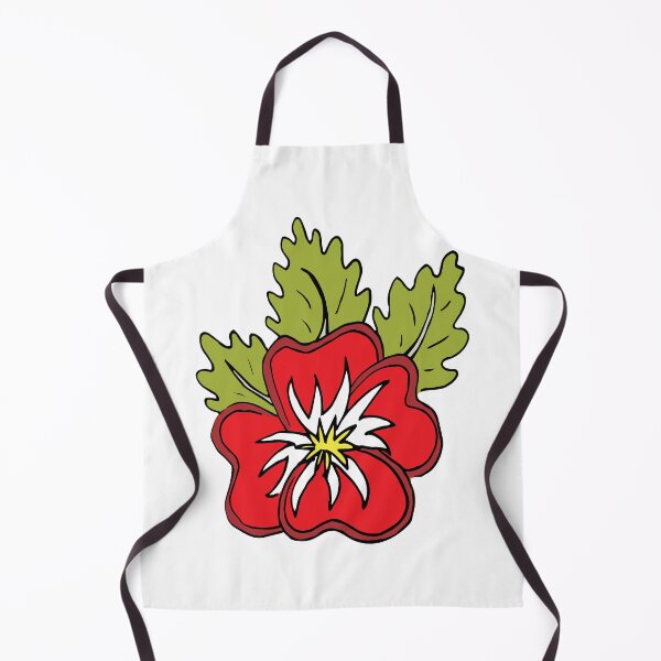 Item preview, Single wild red pansy cartoon flower illustration designed and sold by AngelDawnDesign.