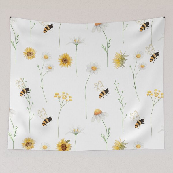 Item preview, Bumblebees and Daisies designed and sold by tomorrowsart.