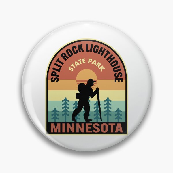 Item preview, Split Rock Lighthouse State Park Minnesota Retro Hiking designed and sold by HalpinDesign.