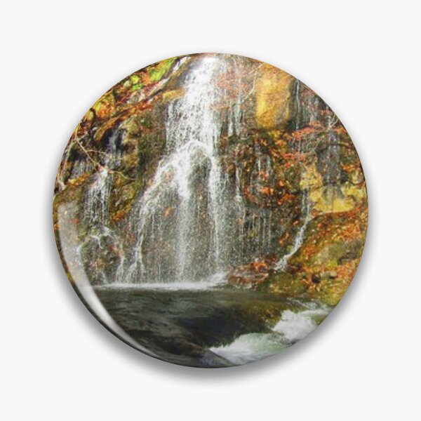 Item preview, Beautiful waterfall inside autumn forest  designed and sold by Durgaa D.