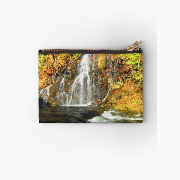 Item preview, Beautiful waterfall inside autumn forest  designed and sold by Durgaa D.