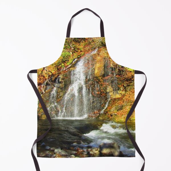 Item preview, Beautiful waterfall inside autumn forest designed and sold by Durgaa D.