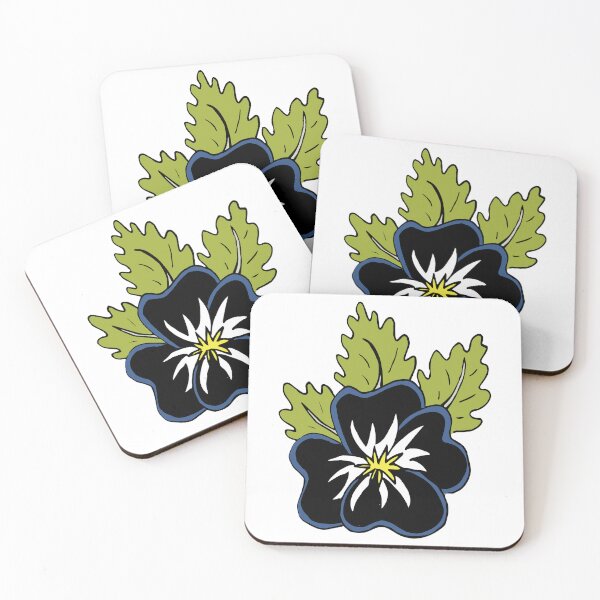 Item preview, Single wild pansy cartoon flower illustration  designed and sold by AngelDawnDesign.