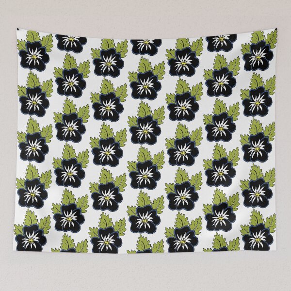 Item preview, Single wild pansy cartoon flower illustration  designed and sold by AngelDawnDesign.