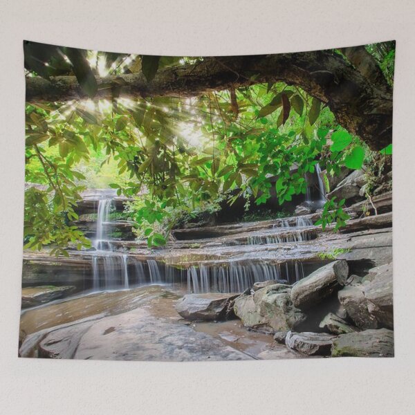 Item preview, Beautiful waterfall inside green forest  designed and sold by Durgaa D.