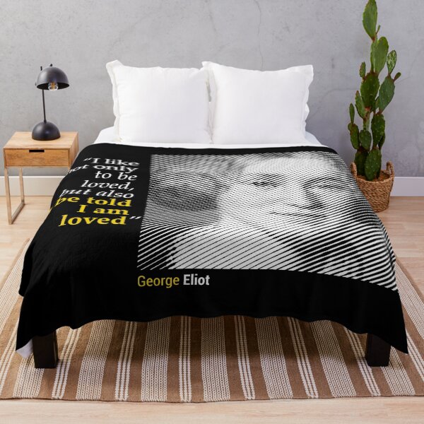 Item preview, George Eliot's Portrait with a Love Quote (inverse) designed and sold by emotica.