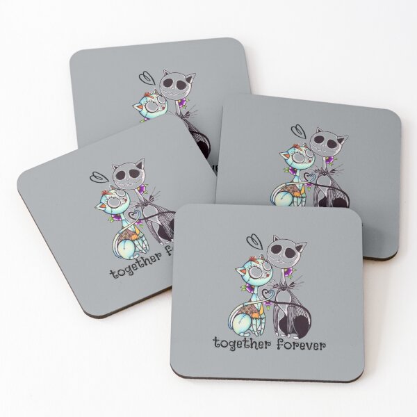 Item preview, Cute Cat Jack Skellington And Sally   designed and sold by CarmynBeama.