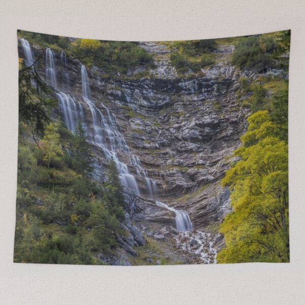 Item preview, Waterfall in the Rocky Mountains forest designed and sold by Durgaa D.