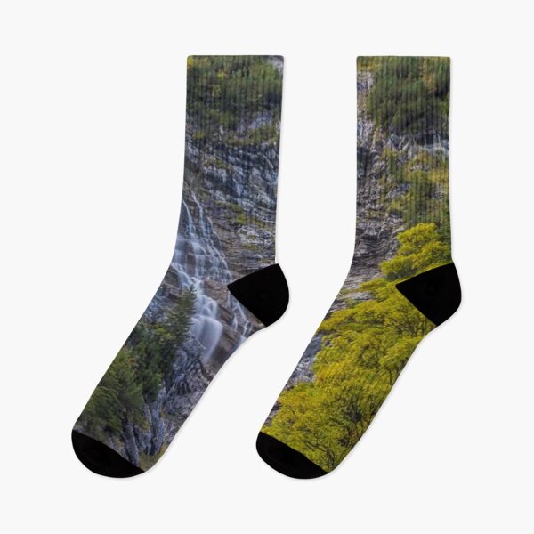 Item preview, Waterfall in the Rocky Mountains forest designed and sold by Durgaa D.
