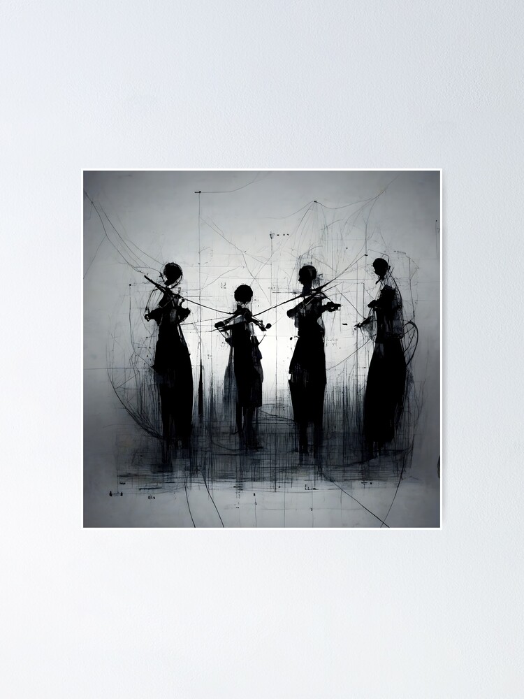"AI Generated Art, String Quartet no.2 IV " Poster for Sale by JSGood69